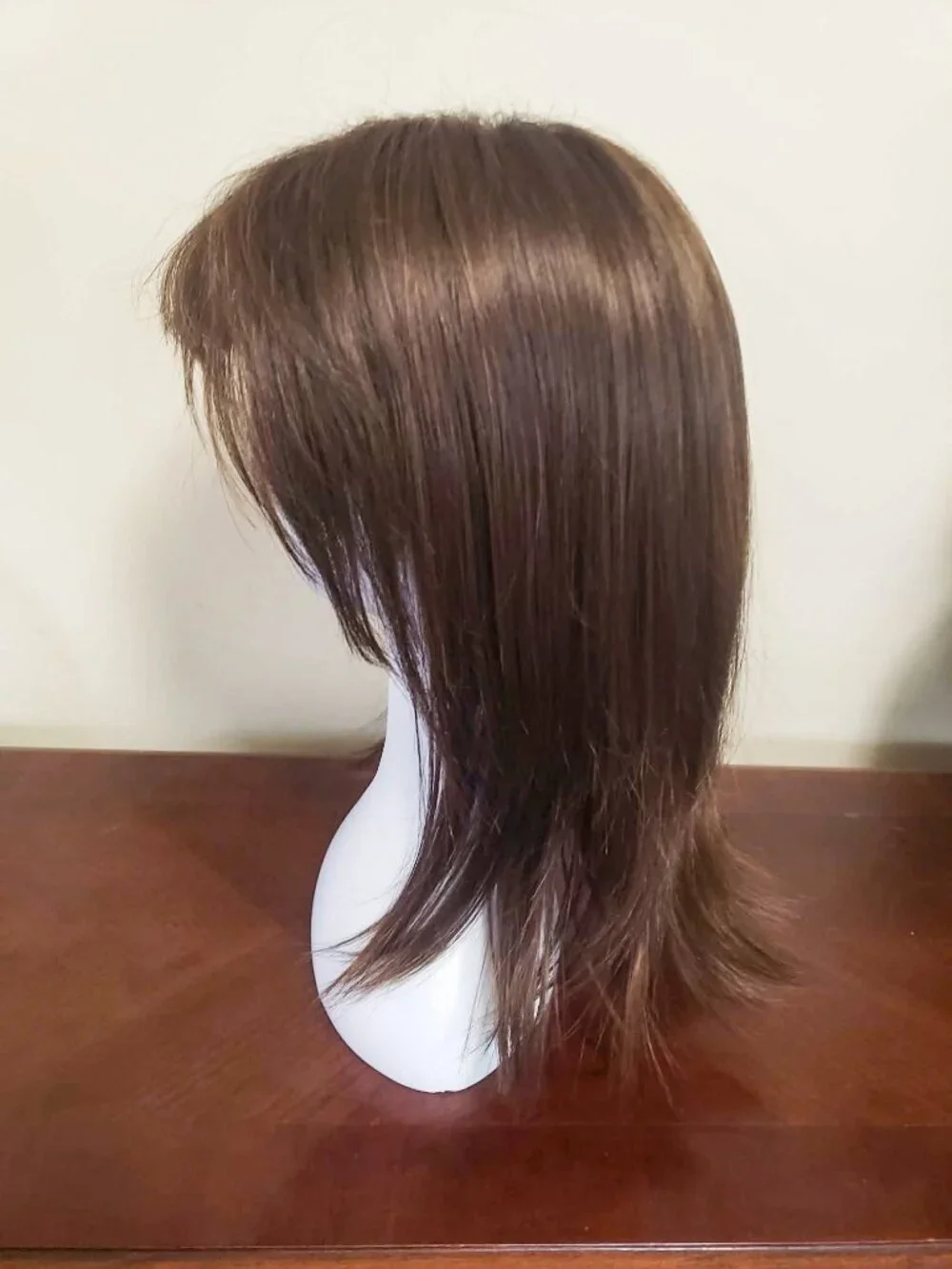 RENE of PARIS LAINE Wig - Long Synthetic w/ bangs added - Ginger Brown - EUC